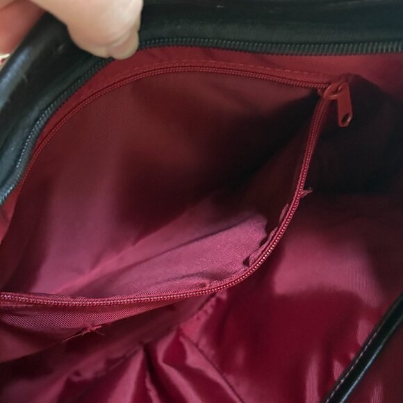 The Sak Red and Brown Crochet Shoulder Bag - Picture 6 of 15